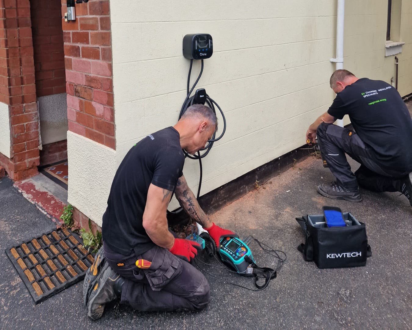 EV charger equipment ready for installation