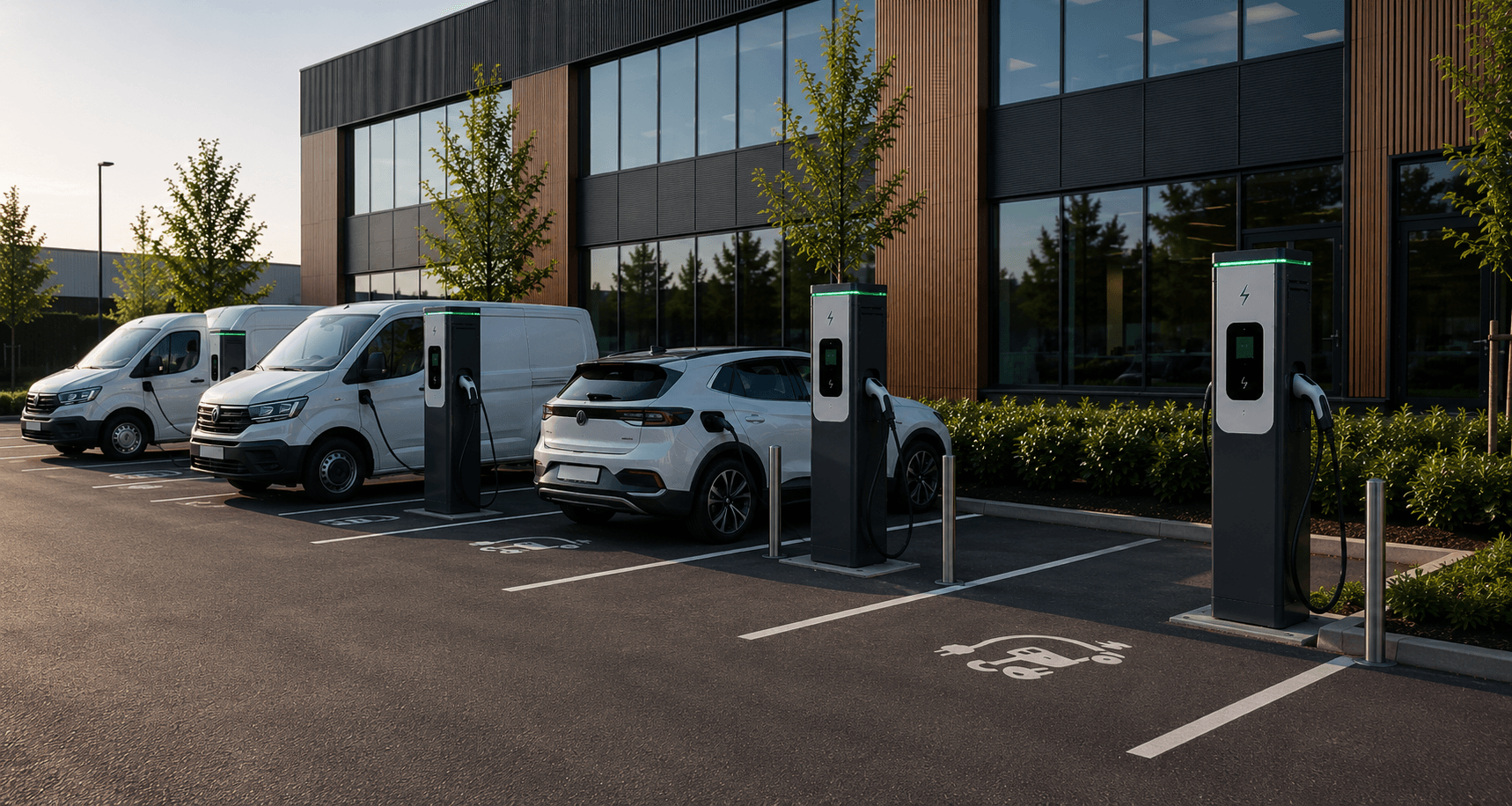 Company vehicles using workplace EV chargers